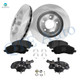 Set of 8 Front 294mm Brake Disc Rotors-Ceramic Brake Pad Kit-Suspension Knuckle Assembly For 2007-2013 Jeep Compass