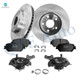 Set of 8 Front 275mm Brake Disc Rotors-Ceramic Brake Pad Kit-Suspension Knuckle Assembly For 2004-2006 Toyota Camry