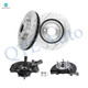 Set of 4 Front 294mm Drilled Slotted Brake Disc Rotors-Suspension Knuckle Assembly For 2007-2017 Jeep Patriot
