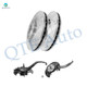 Set of 4 Front 300mm Drilled Slotted Brake Disc Rotors-Suspension Knuckle Assembly For 2008-2012 Honda Accord