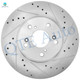 Set of 4 Front 300mm Drilled Slotted Brake Disc Rotors-Suspension Knuckle Assembly For 2008-2012 Honda Accord
