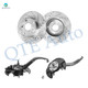 Set of 4 Front 282mm Suspension Knuckle Assembly-Drilled Slotted Brake Disc Rotors For 2008-2012 Honda Accord