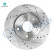 Set of 4 Front 282mm Suspension Knuckle Assembly-Drilled Slotted Brake Disc Rotors For 2008-2012 Honda Accord