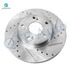 Set of 4 Front 282mm Suspension Knuckle Assembly-Drilled Slotted Brake Disc Rotors For 2008-2012 Honda Accord