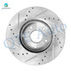 Set of 4 Front 282mm Suspension Knuckle Assembly-Drilled Slotted Brake Disc Rotors For 2008-2012 Honda Accord
