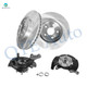 Set of 4 Front 296mm Brake Disc Rotor-Suspension Knuckle Assembly For 2004 2005 Toyota Camry