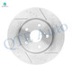 Set of 4 Front 296mm Drilled Slotted Brake Disc Rotors-Suspension Knuckle Assembly For 2004 2005 Toyota Camry