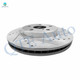 Set of 4 Front 296mm Drilled Slotted Brake Disc Rotors-Suspension Knuckle Assembly For 2004 2005 Toyota Camry