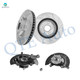 Set of 4 Front 296mm Drilled Slotted Brake Disc Rotors-Suspension Knuckle Assembly For 2012-2017 Toyota Camry