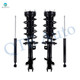 Set of 4 Front Quick Complete Strut-Coil Spring Assembly-Rear Shock Absorber For 2011-2019 Ford Fiesta