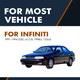 Pair of 2 Rear Trunk Lid Lift Support For 1991-1994 Infiniti G20 L4 2.0L