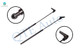 Pair 2 Rear Left-Right Liftgate Lift Support For 1990 1991 1994 Pontiac Firefly