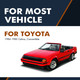 Pair of 2 Rear Trunk Lid Lift Support For 1984 1985 Toyota Celica Convertible 2 Door