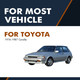 PM Auto Pair of 2 Rear Liftgate Lift Support For 1976-1987 Toyota Corolla