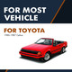 Pair of 2 Rear Left-Right Liftgate Lift Support For 1985-1987 Toyota Celica