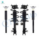 Set of 4 Front Quick Complete Strut-Coil Spring Assembly-Rear Complete Shock Absorber Kit For 2014-2018 Mazda 3