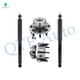 Set of 4 Front Shock Absorber-Wheel Hub Bearing Assembly For 2000-2002 Dodge RAM 2500