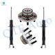 Set of 4 Front Suspension Strut-Wheel Hub Bearing Assembly For 2009 2010 Dodge Challenger RWD