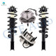 Set Front Quick Complete Strut-Coil Spring-Wheel Hub Bearing Assembly For 2005 2006 Chevrolet Equinox