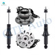 Set of 4 Front Wheel Hub Bearing Assembly-Strut For 2004-2008 Chevrolet Colorado with Sport (ZQ8) Suspension