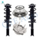Set 4 Front Wheel Hub-Quick Complete Strut-Coil Spring For 2010-2017 Chevrolet Equinox w/o 19" Wheels