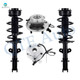 Set of 4 Front Wheel Hub Bearing-Quick Complete Strut-Coil Spring For 2008-2010 Dodge Grand Caravan