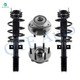 Set Front Wheel Hub Bearing-Quick Complete Strut-Coil Spring For 2009-2012 Chevrolet Traverse V6 3.6L