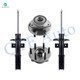 Set 4 Front Wheel Hub Bearing-Suspension Strut For 2009-2012 Chevrolet Traverse