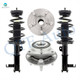 Set 4 Front Wheel Hub Bearing-Quick Complete Strut-Coil Spring For 2016 Chevrolet Malibu Limited