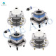 Set of 4 Front-Rear Wheel Hub Bearing Assembly For 1998-2002 Oldsmobile Intrigue