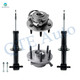 Set of 4 Front Suspension Strut Assembly-Wheel Hub Bearing Assembly For 2014-2018 GMC Sierra 1500 4WD