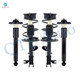 Set 4 Front Quick Complete Strut-Coil Spring-Rear Complete Shock Kit For 2015-2024 Nissan Murano V6