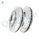 Front 330mm Drilled Slotted Disc Brake Rotors For 2004-2008 Ford F-150, Automotive Replacement Brake Rotors