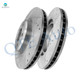 Front 320mm Drilled Slotted Disc Brake Rotors For 2009-2020 Dodge Challenger, Automotive Replacement Brake Rotors