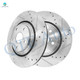 Front 328mm Drilled Slotted Disc Brake Rotors For 2015-2017 Lexus NX200t