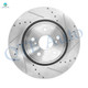 Set of 4 Front 328mm Drilled Slotted Brake Disc Rotors-Rear 309mm Brake Disc Rotors For 2010-2015 Lexus RX450h Base
