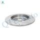 Set of 4 Front 329.8mm-Rear 333.5mm Drilled Slotted Disc Brake Rotors For 2007-2013 Acura MDX