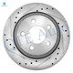 Rear 320mm Drilled Slotted Disc Brake Rotors For 2006-2021 Dodge Charger, Automotive Replacement Brake Rotors