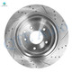 Rear 291.5mm Drilled Slotted Disc Brake Rotors For 2004-2008 Nissan Maxima, Automotive Replacement Brake Rotors