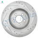 Rear 320mm Drilled Slotted Disc Brake Rotors For 2005-2008 Dodge Magnum, Automotive Replacement Brake Rotors