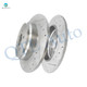 Rear 333.5mm Drilled Slotted Disc Brake Rotors For 2010-2013 Acura ZDX, Automotive Replacement Brake Rotors