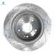 Set of 4 Front 300mm-Rear 282mm Drilled Slotted Disc Brake Rotors For 2006-2012 Honda Accord