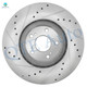 Front 300mm Drilled Slotted Disc Brake Rotors For 2004-2014 Acura TSX