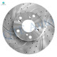 Front 282mm Drilled Slotted Disc Brake Rotors For 2003-2011 Honda Element, Automotive Replacement Brake Rotors