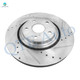 Front 328mm Drilled Slotted Disc Brake Rotors For 2008-2019 Toyota Highlander