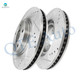 Front Drilled Slotted Disc Brake Rotors For 2009-2013 Toyota Matrix