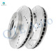 Front Drilled Slotted Disc Brake Rotors For 2003-2008 Chevrolet Express 2500