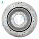 Set of 4 Front-Rear Drilled Slotted Disc Brake Rotors For 2003 2004 GMC Yukon XL 2500