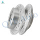 Rear 278mm Drilled Slotted Disc Brake Rotors For 1999-2004 Oldsmobile Alero