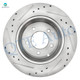 Rear 284mm Drilled Slotted Disc Brake Rotors For 2008-2019 Hyundai Sonata